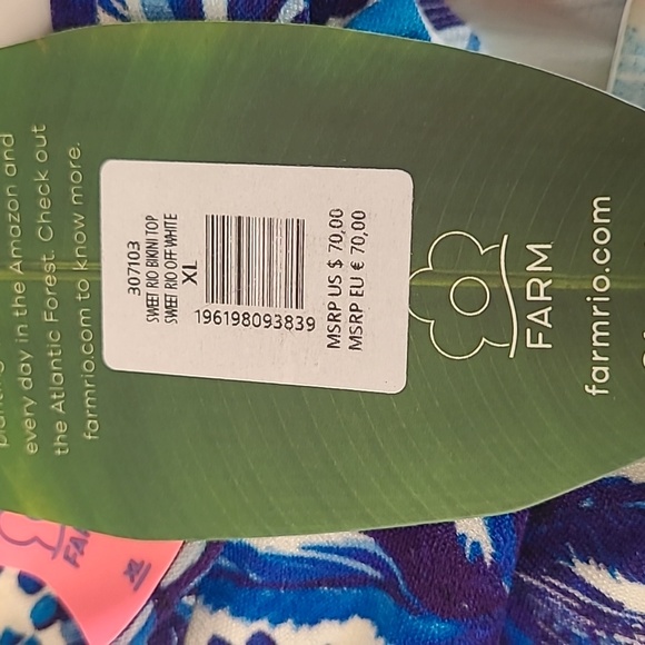 FARM Rio Blue and White Bikini - Picture 6 of 10